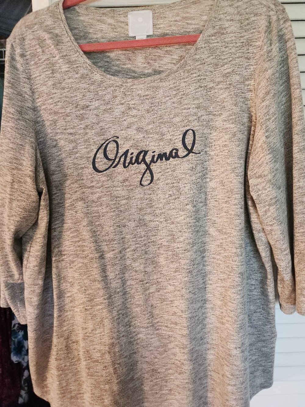 Cozy Pullover 3/4 Length Sleeve Size 1X